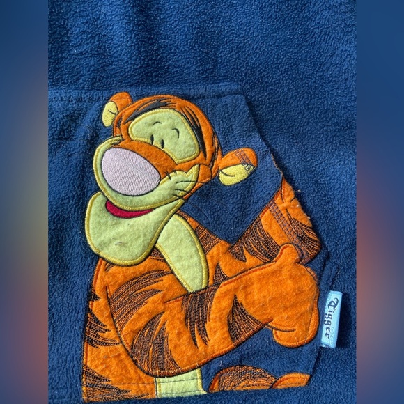 Vintage 1990’s Disney tigger quarter zip fleece hoodie size small - Picture 2 of 2